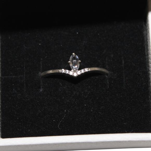 Pandora Sterling Silver Classic Wishbone Ring Size 8.5 - Picture 1 of 7